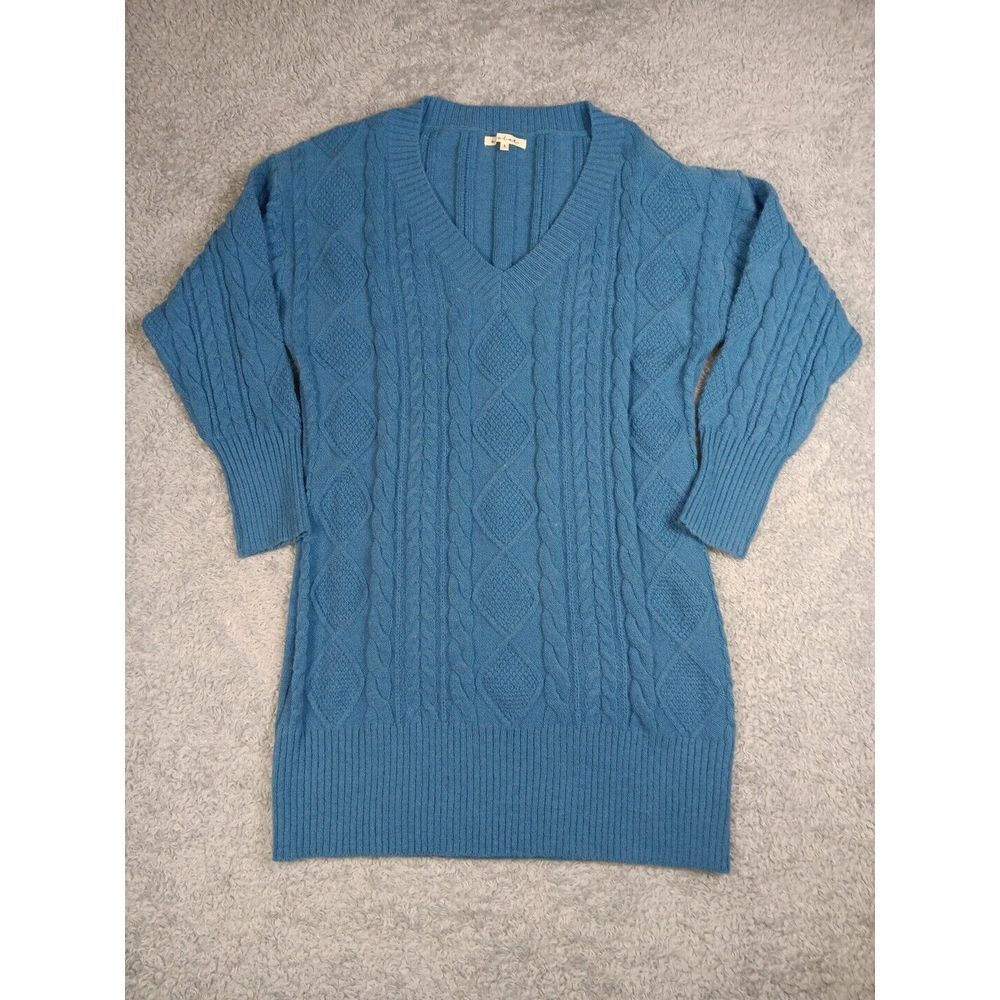 Et‎ Clet Womens Sz S Coastal Cozy Chunky Boho Cable Knit Long Sweater Dress